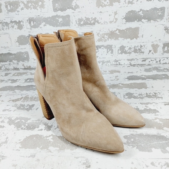 New Steve Madden Thrived Suede Leather Pointed Toe Ankle Boots E768 - Picture 4 of 14